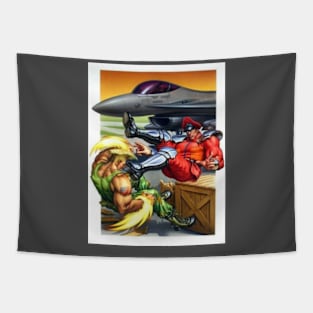 Street Fighter 2 Guile vs. M. Bison Tapestry