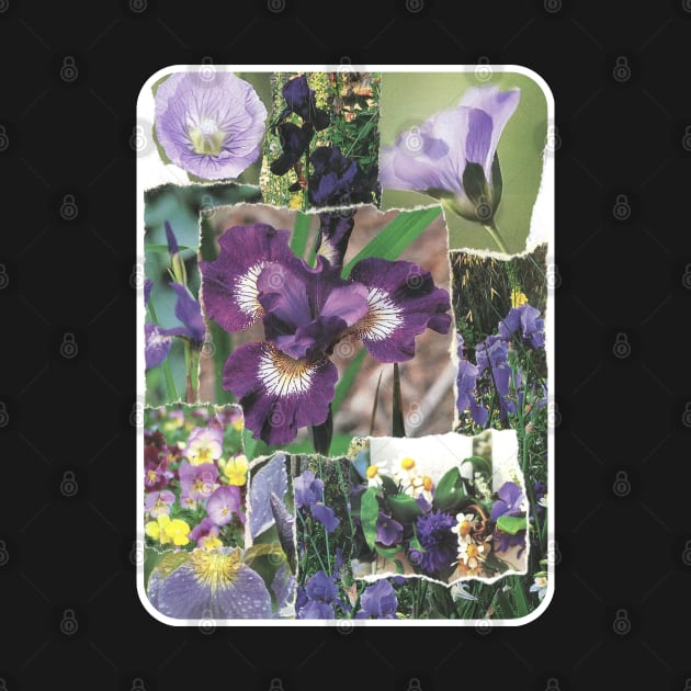 Purple Flowers Collage by The Golden Palomino