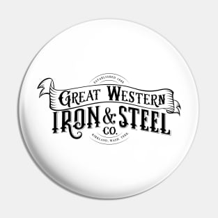 Great Western Iron & Steel Co., Black Lettering Pin