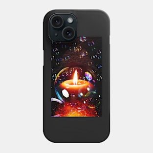 candle in bubbles Phone Case