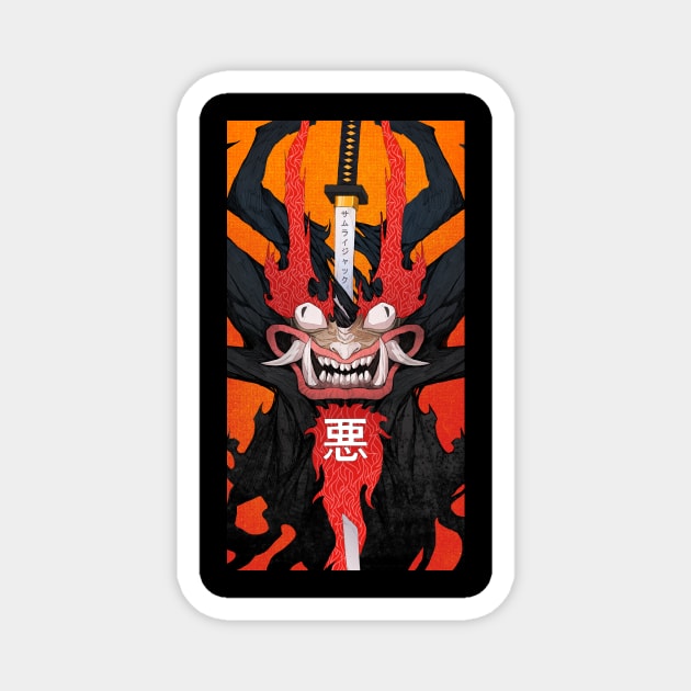 Samurai jack Aku Magnet by Abirdeer