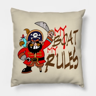 My Boat My Rules for the captain Pillow