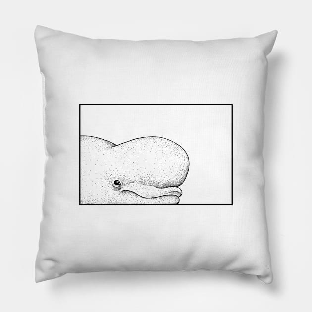 A beluga whale Pillow by popcornpunk