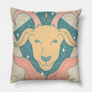 Capricorn Sea Goat (Peach) Pillow