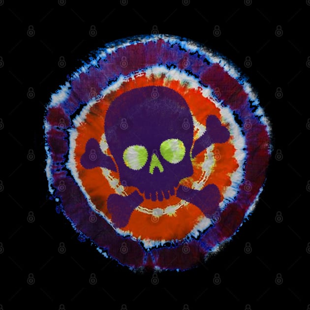 Colorful Tie Dye Skull Dying Death Colorful Artistic Vintage Skull by BoggsNicolas