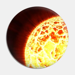 Exploding Sun Close-Up - Red Pin