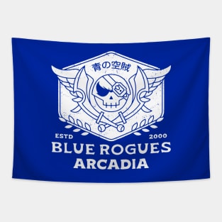 Blue Rogues Emblem Grunge Tapestry