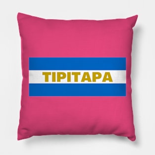 Tipitapa City in Nicaraguan Flag Colors Pillow