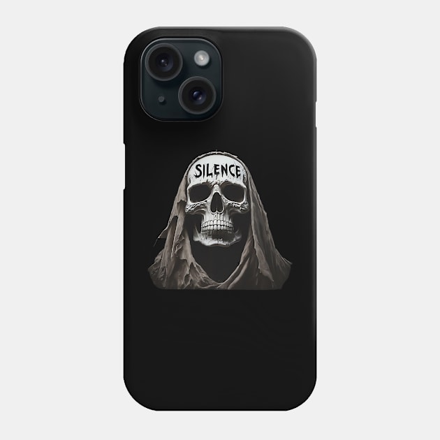 Skull Veil Silence Phone Case by SkellySquad