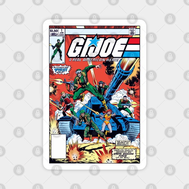 GI Joe retro comic cover Magnet by EnglishGent