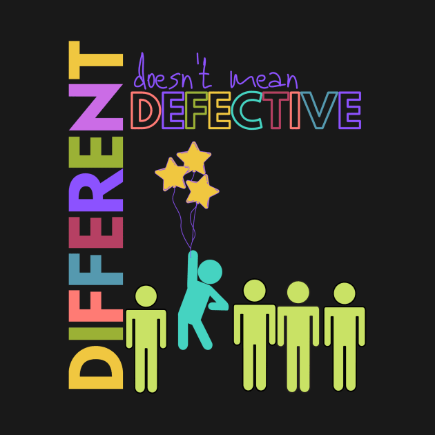 Aspergers Autism Different Not Defective Awareness by meganelaine092