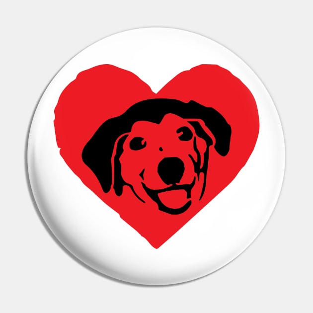 Dog in Heart Gift Pin by DJOU