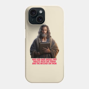 Moses Holding Two Tablets Phone Case