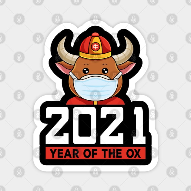 2021 Year Of The Ox Chinese New Year Gift Magnet by HCMGift