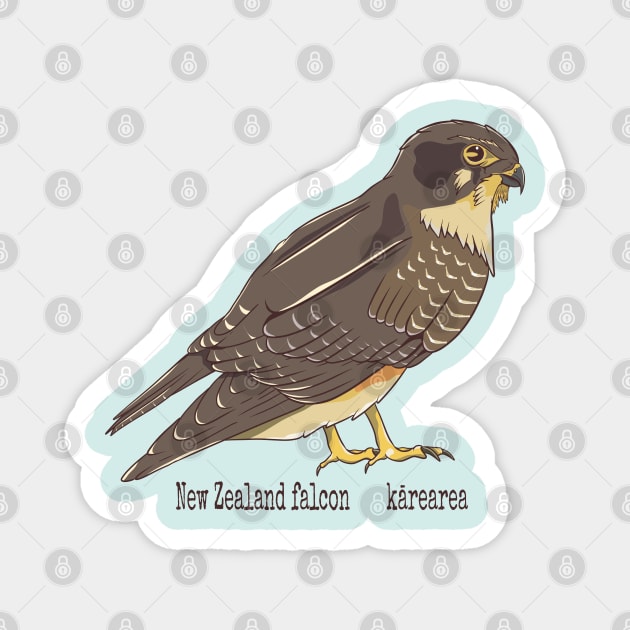 New Zealand Falcon Karearea Magnet by mailboxdisco