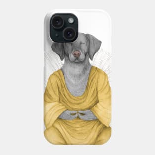 meditating dog 1 Phone Case