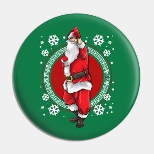 Karate Martial Arts Santa Claus Merry Christmas Pin