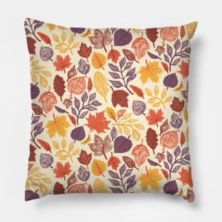 Orange Fall Leaves Pillow