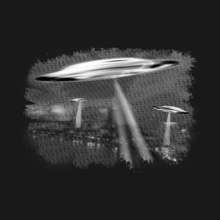 Ufo's hover over cityscape T-Shirt