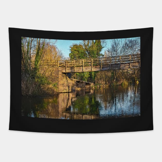 Footbridge Over The Kennet Tapestry by IanWL