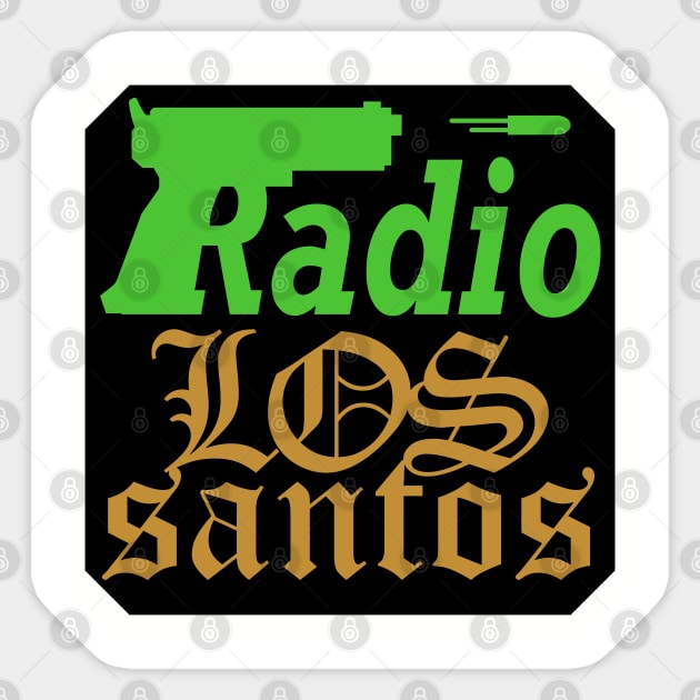 Radio Los Santos , Rock Radio Sticker for Sale by theDlab