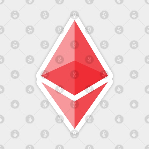 Ethereum red logo Magnet by abstractsmile