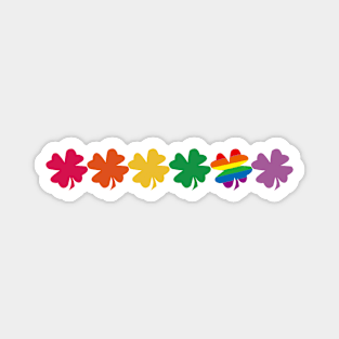 Rainbow Clover Magnet