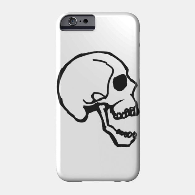 Side View Skull New School Original Art Skull Phone Case Teepublic,Easy Sketch Of Womans Face