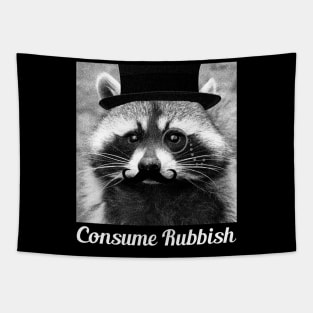 Consume Rubbish Raccoon Tapestry