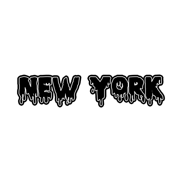 New York Black Drippyy by lolosenese