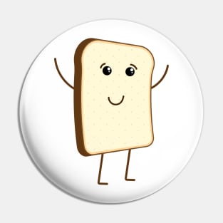 Funny piece of bread character Pin