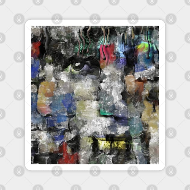 Abstract portrait painting Magnet by rolffimages