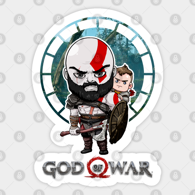 Chibi God Of War Videogames Sticker Teepublic Kratos png cliparts, all these png images has no background, free & unlimited downloads. chibi god of war