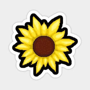 Pixel Sunflower Magnet