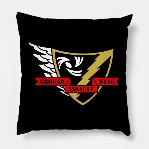 Ground Assault Wing Pillow by Illustratorator