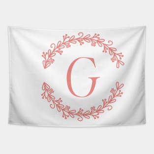 Pink Monogram- Letter G Tapestry