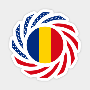 Romanian American Multinational Patriot Flag Magnet