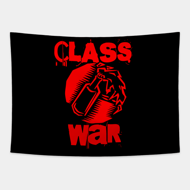 Class War - Keep Warm Burn Out The Rich... Molotov Cocktail Tapestry by EddieBalevo