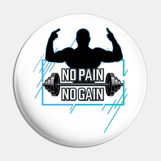 No Pain No Gain Pin by American Phoenix 