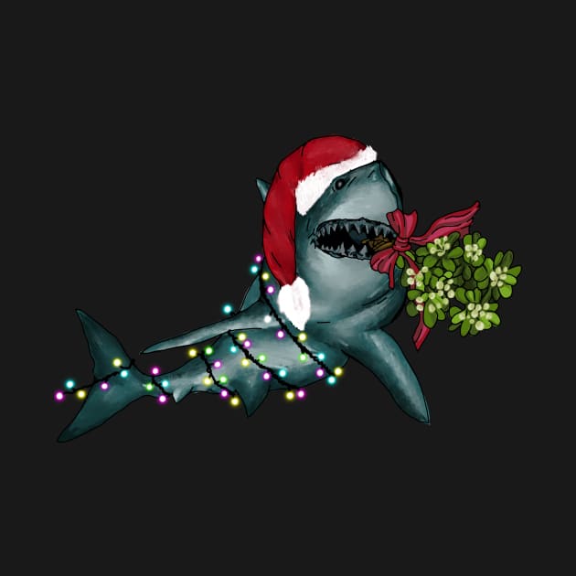 Festive Christmas Shark by Greydn