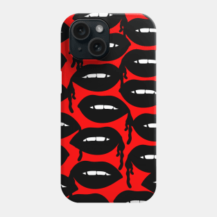 Bloody Lips Pattern in Red Phone Case