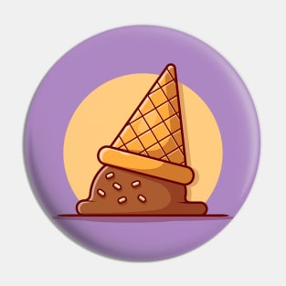 Ice Cream Cone Cartoon Vector Icon Illustration (4) Pin