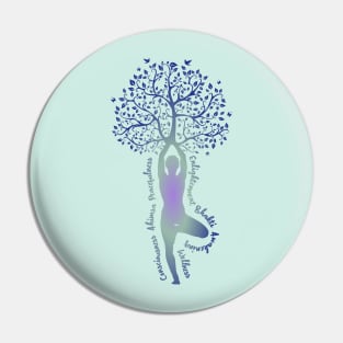 Tree Pose Inspiring Yoga Words Pin