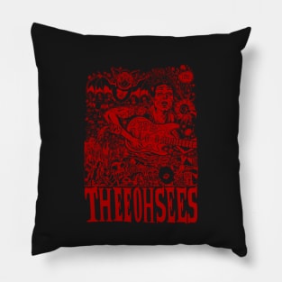 thee oh sees i need seed red Pillow