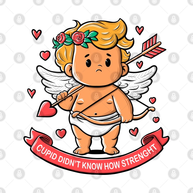 Cupid with bow and arrow by ilhnklv