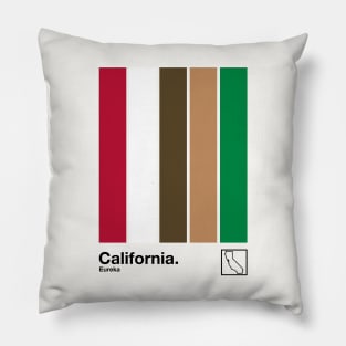 California  // Original Minimalist Artwork Poster Design Pillow