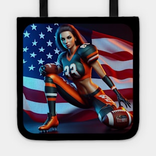 American Woman NFL Football Player #10 Tote