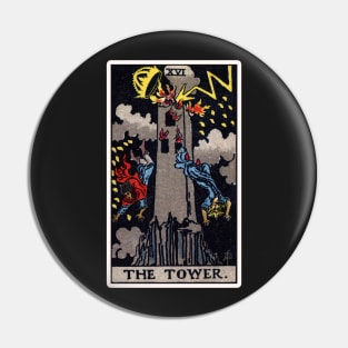 XVI. The Tower Tarot Card Pin