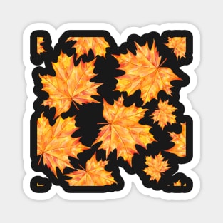 pattern with autumn leaves Magnet