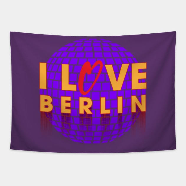 I Love Disco Berlin Tapestry by dojranliev